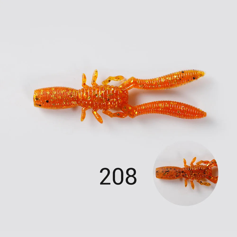 Bottle Shrimp Soft Bait 7.5cm 3.4g for Bass, Pike, and Trout Fishing