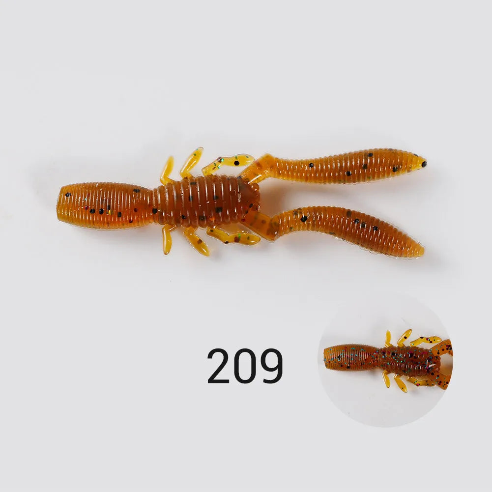 Bottle Shrimp Soft Bait 7.5cm 3.4g for Bass, Pike, and Trout Fishing