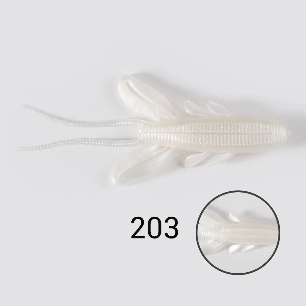 Silicone Soft Creature Bait 90mm 9g for Bass Fishing, Shrimp Worm Fishing Tackle Lure