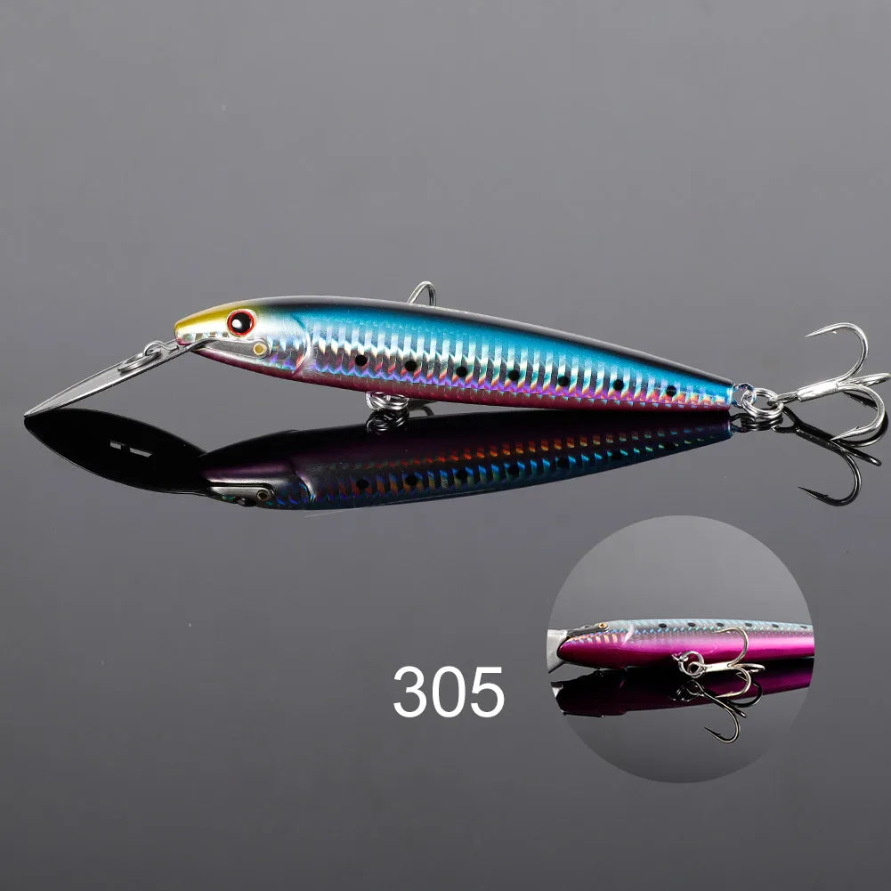 130mm 33g-225mm 76g Trolling Minnow Lure for Saltwater Fishing