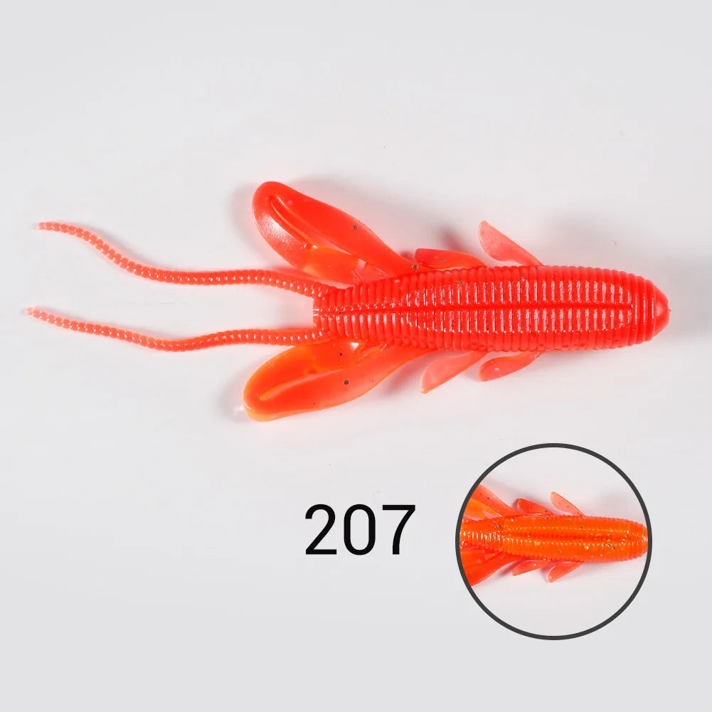 Silicone Soft Creature Bait 90mm 9g for Bass Fishing, Shrimp Worm Fishing Tackle Lure
