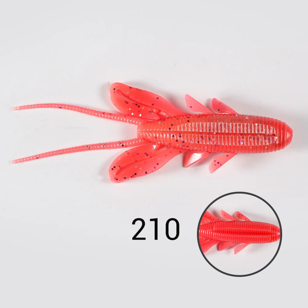 Silicone Soft Creature Bait 90mm 9g for Bass Fishing, Shrimp Worm Fishing Tackle Lure