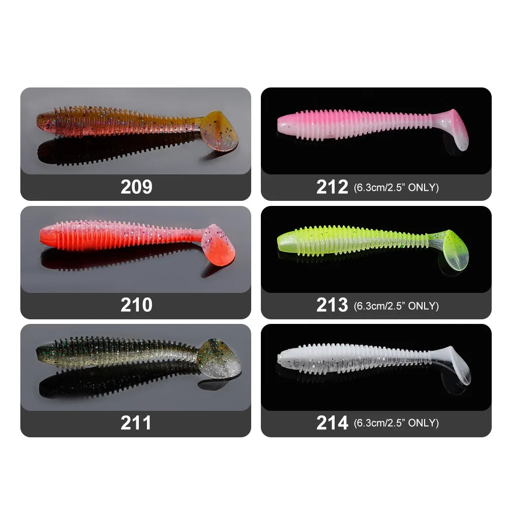 Soft Fishing Lures 9.5cm 8g Paddle Tail Swimbait Wobbler for Bass Silicone Bait