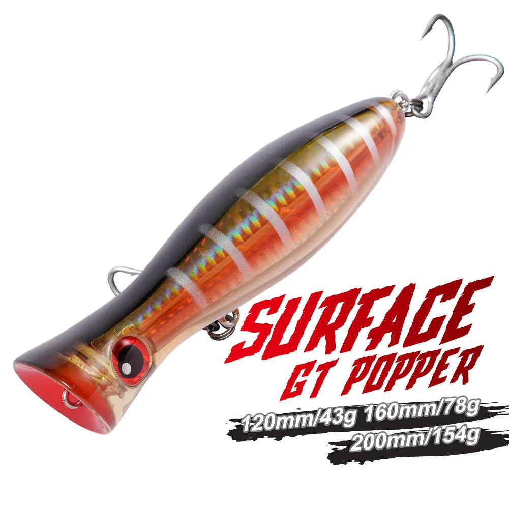 Saltwater Topwater Floating Wobbler Artificial Hard Bait for GT Fishing Lure