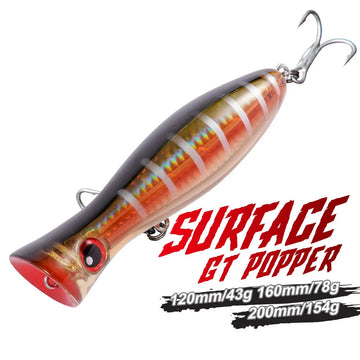 Saltwater Topwater Floating Wobbler Artificial Hard Bait for GT Fishing Lure