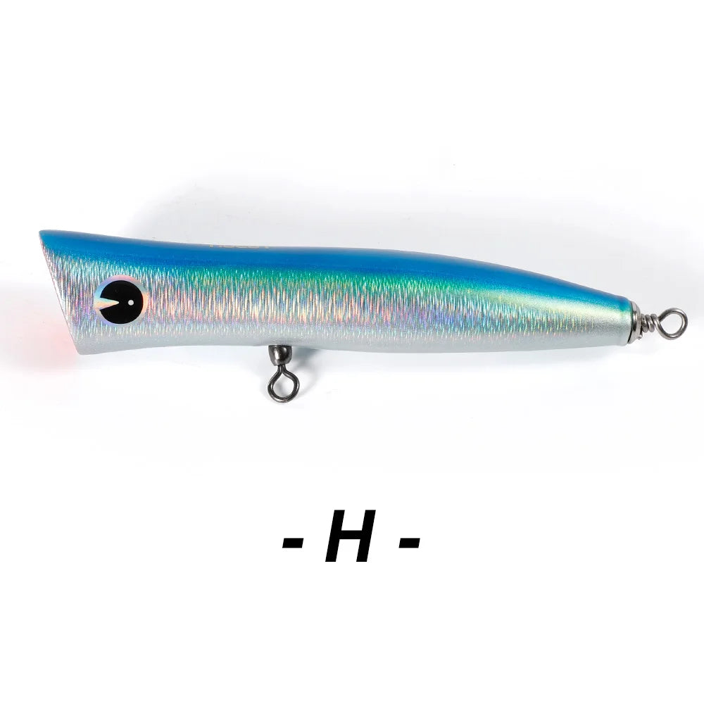 Heavy Duty Wooden Popper Lure 180mm for GT Trolling and Big Game Fishing