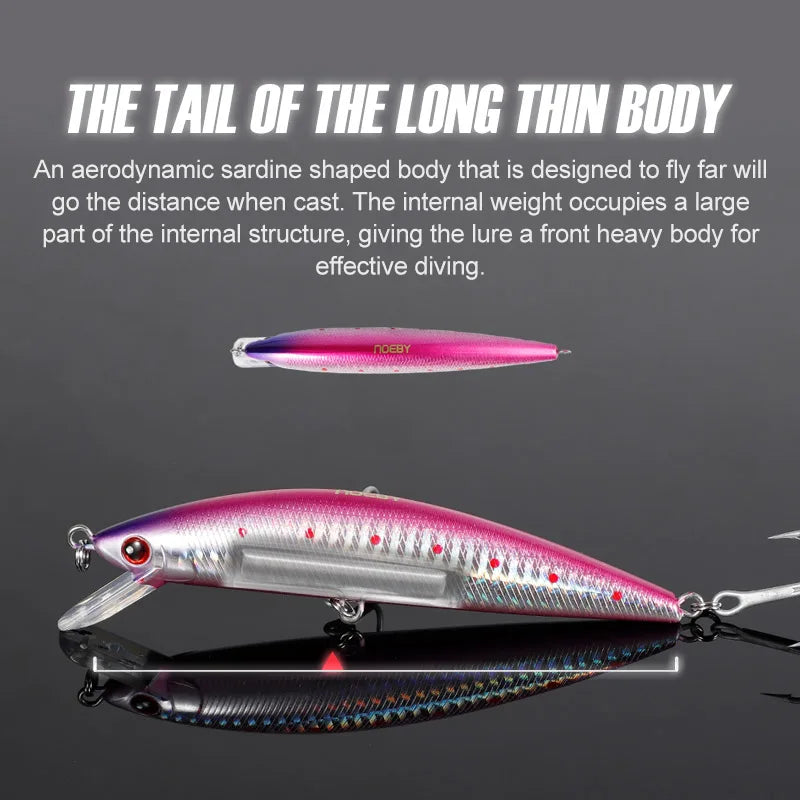 120mm 42g Sinking Minnow Lure for Shore Casting and Boat Fishing
