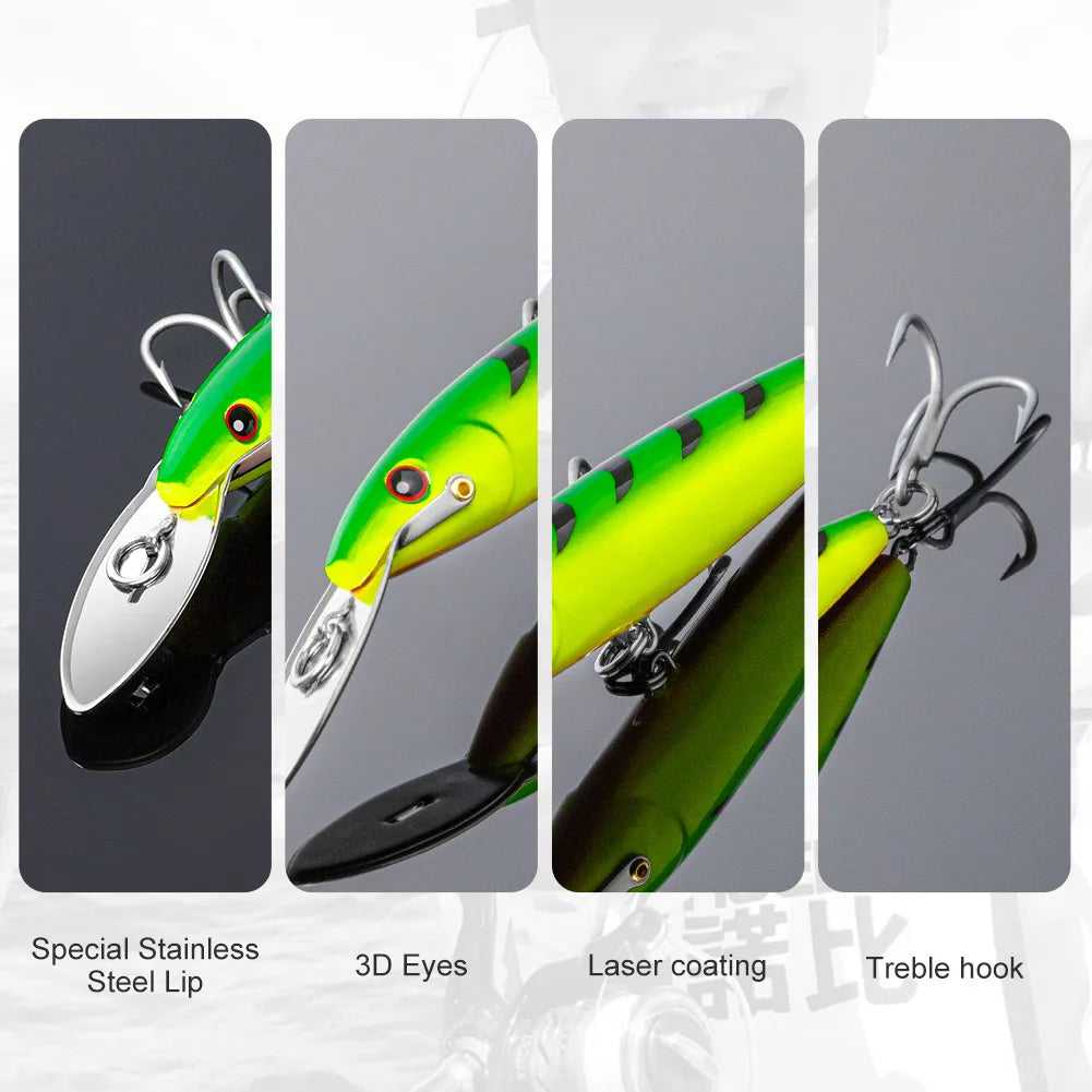 130mm 33g-225mm 76g Trolling Minnow Lure for Saltwater Fishing