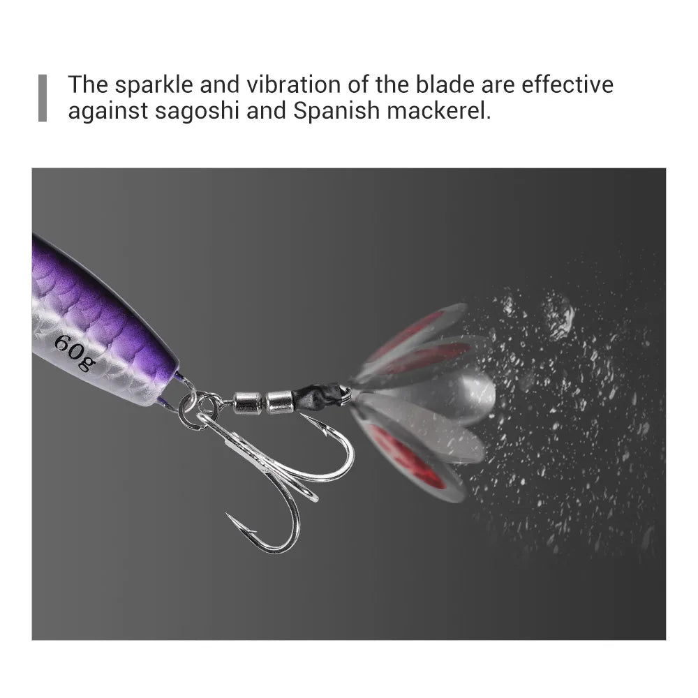 60g Metal Jig Lure for Slow Jigging and Sea Fishing