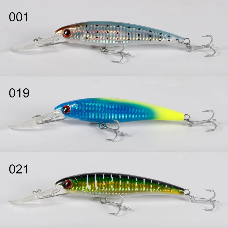 120mm-160mm Slow Sinking Minnow Trolling Set for Saltwater Fishing
