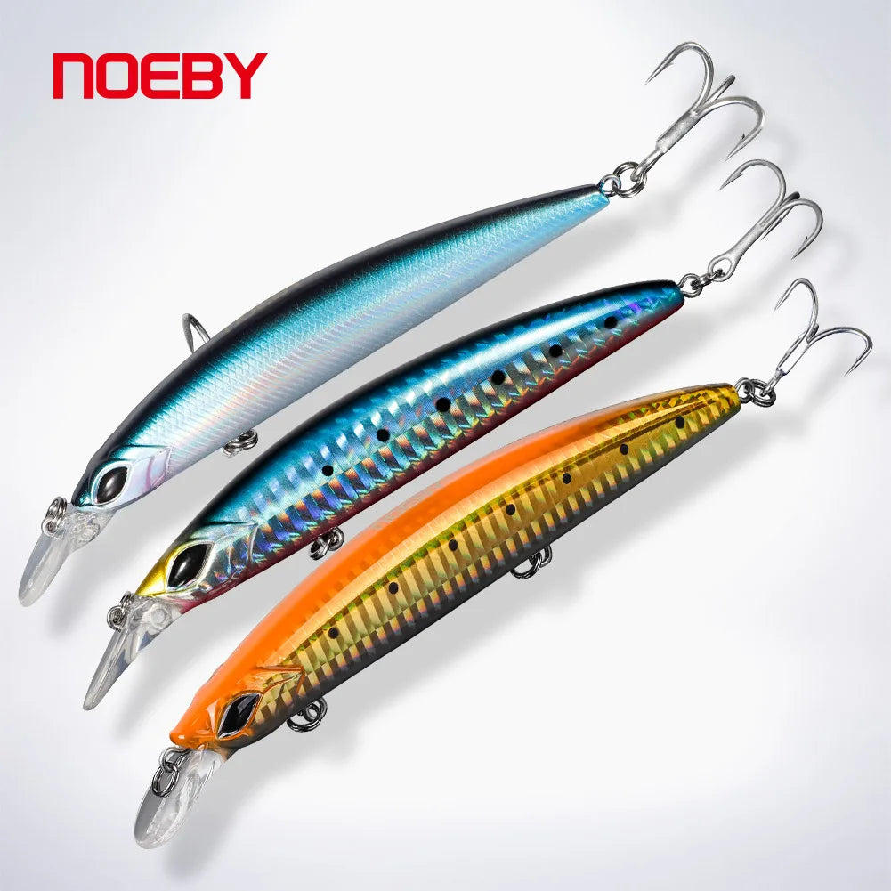 110S 19g, 110F 19g, 130F 23g Minnow Casting Wobblers Jerkbait for Saltwater Fishing