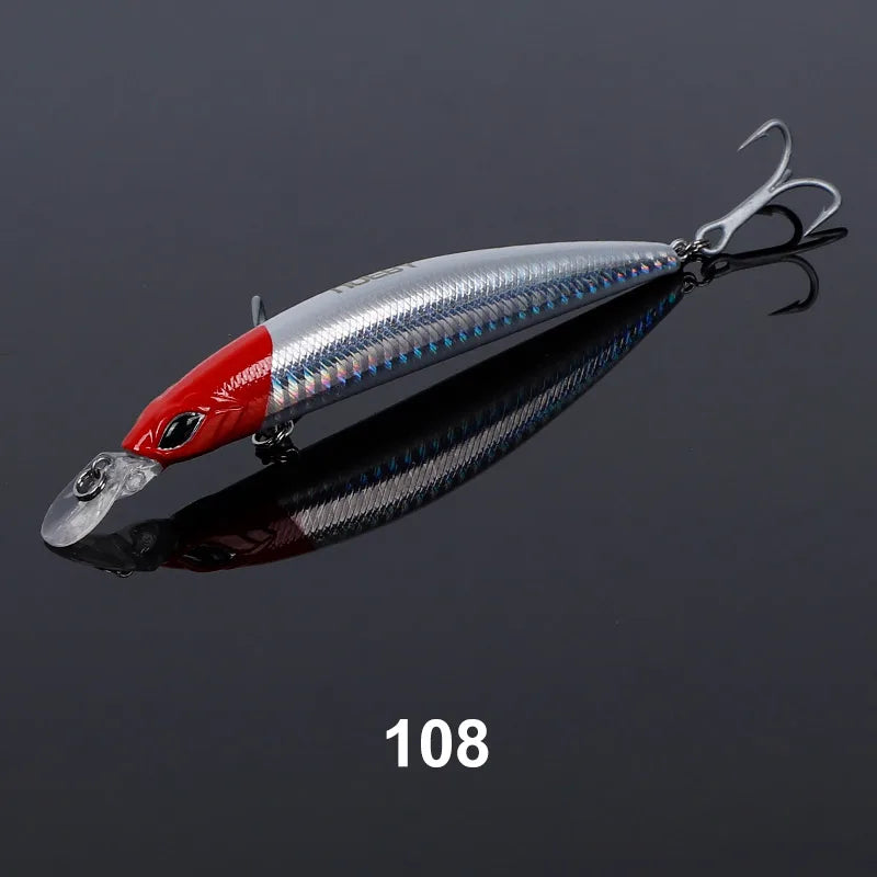 110S 19g, 110F 19g, 130F 23g Minnow Casting Wobblers Jerkbait for Saltwater Fishing