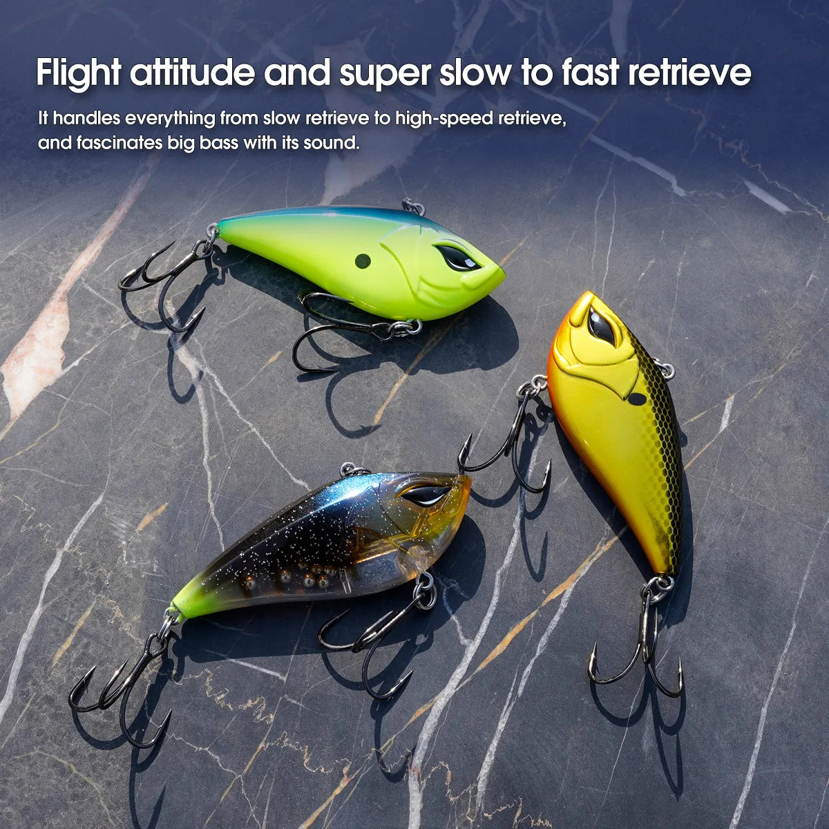 7cm 17.5g Lipless Crankbait VIB for Bass and Pike