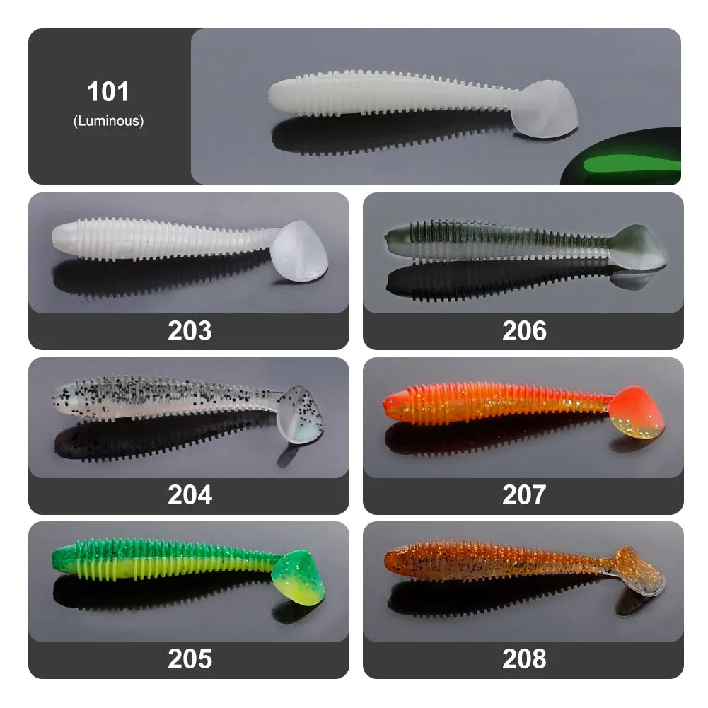 Soft Fishing Lures 9.5cm 8g Paddle Tail Swimbait Wobbler for Bass Silicone Bait