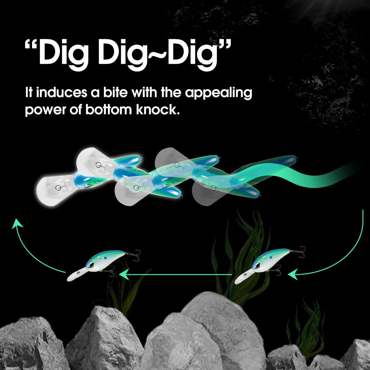 80mm 30.5g Deep Diving Crankbait for Pike and Perch