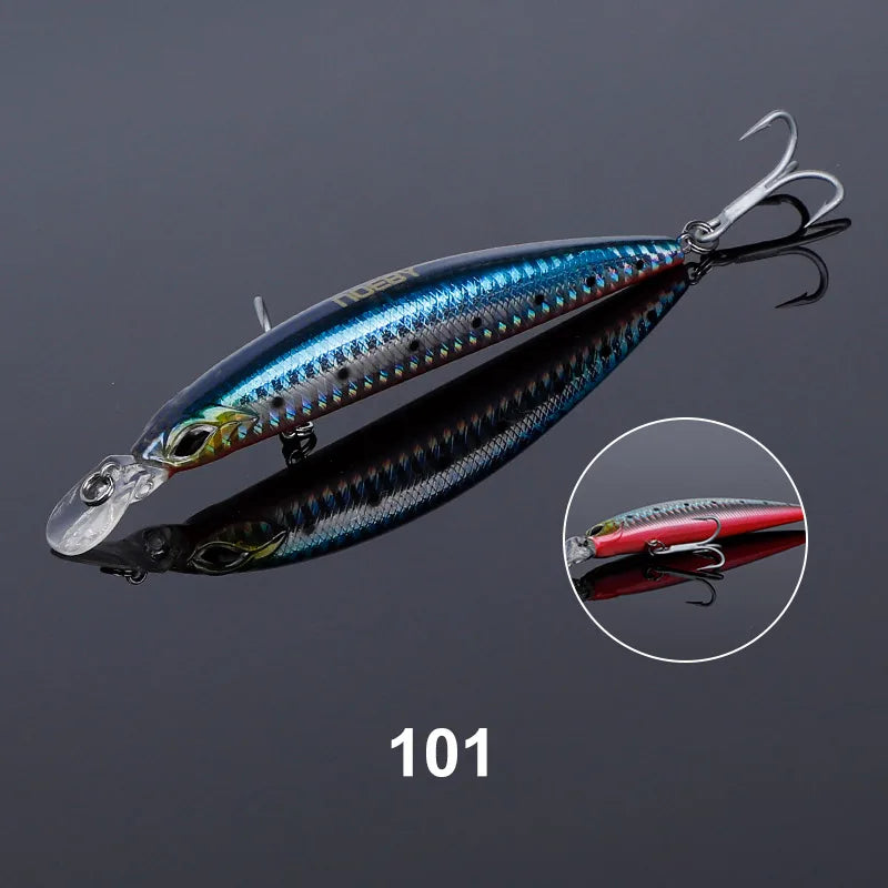 110S 19g, 110F 19g, 130F 23g Minnow Casting Wobblers Jerkbait for Saltwater Fishing