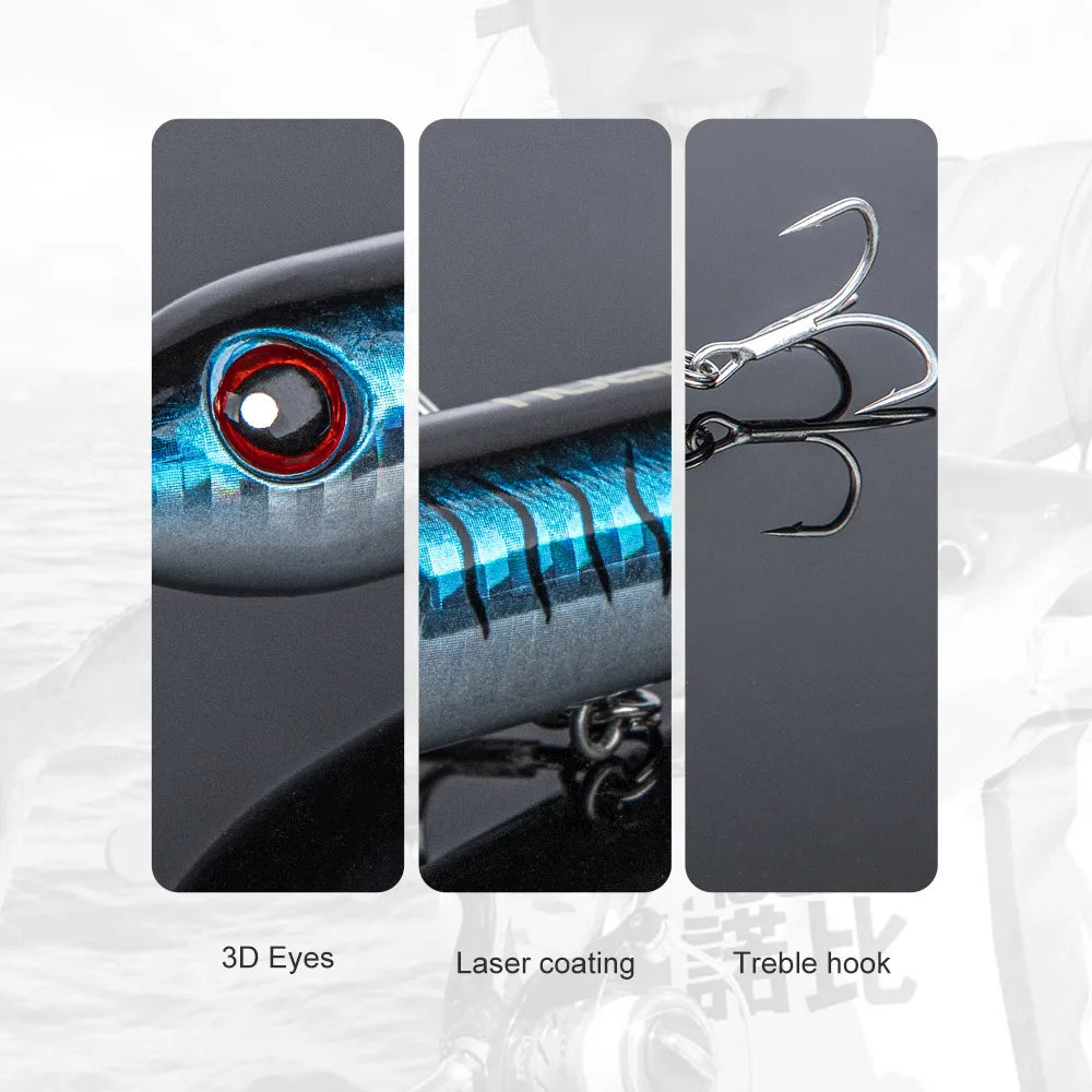 9cm 12.5g Floating Pencil Wobbler for Pike and Bass
