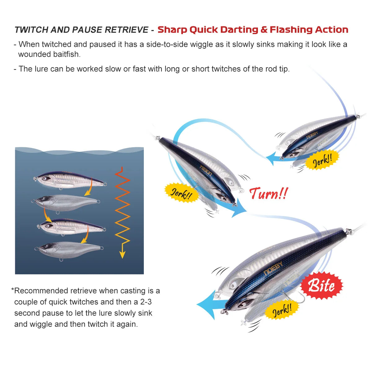 115mm 38g Inshore Twitch Bait for Saltwater Fishing