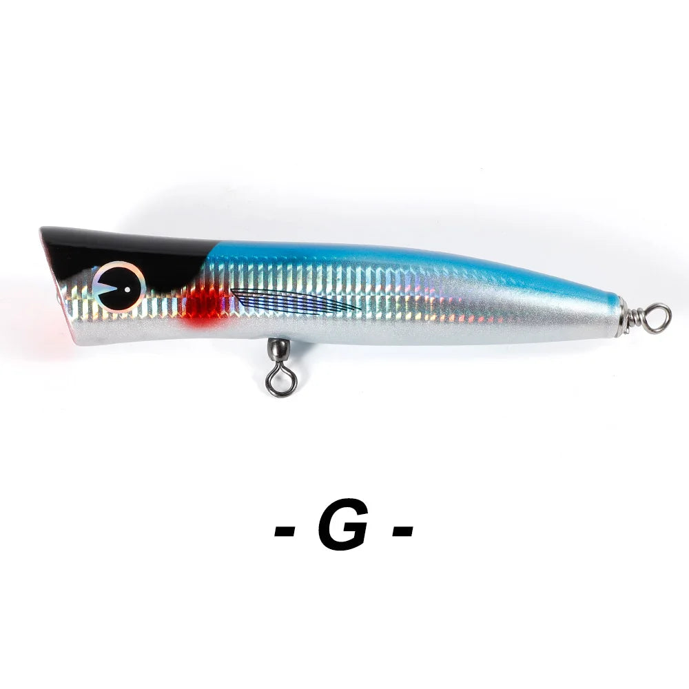 Heavy Duty Wooden Popper Lure 180mm for GT Trolling and Big Game Fishing