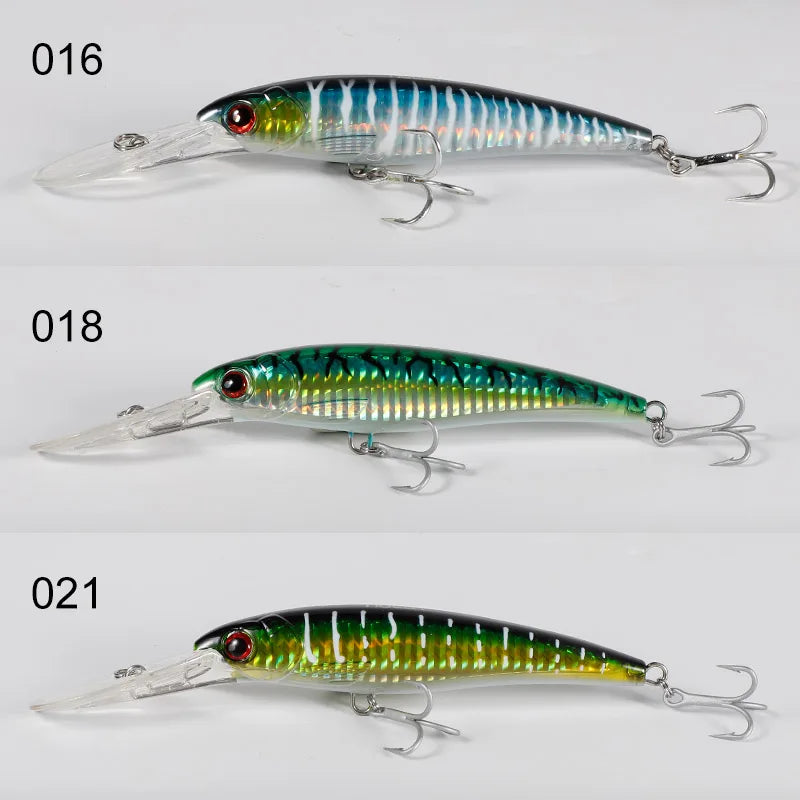 120mm-160mm Slow Sinking Minnow Trolling Set for Saltwater Fishing