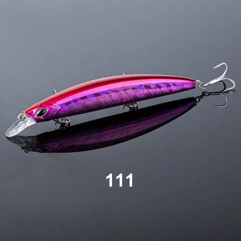 110S 19g, 110F 19g, 130F 23g Minnow Casting Wobblers Jerkbait for Saltwater Fishing