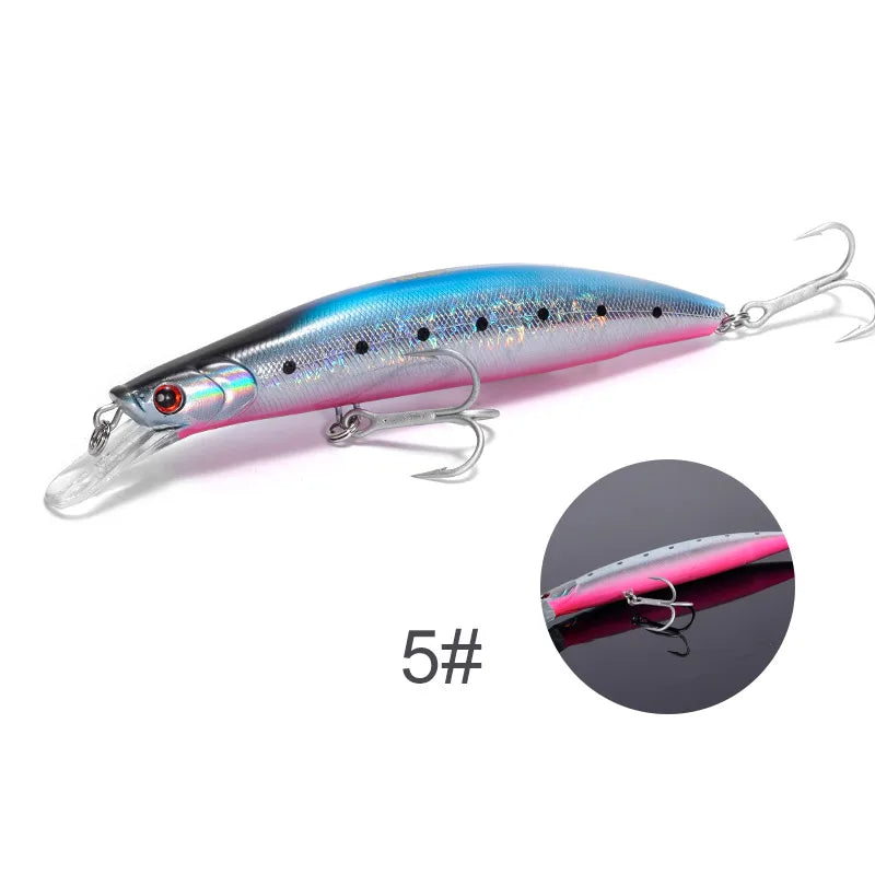 Suspending Minnow 135mm 30g for Long Casting Sea Fishing